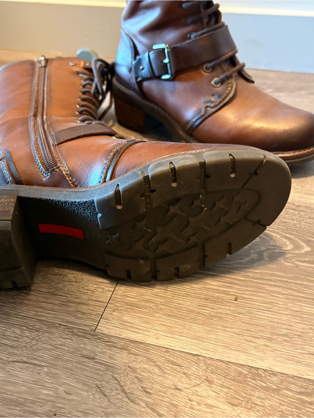 PIKOLINOS Chestnut Brown Tall Lace-Up Leather Boots - Picture 3 of 7